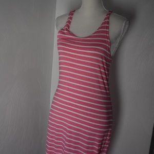 Sail to Sable Pink and White Striped Maxi Dress